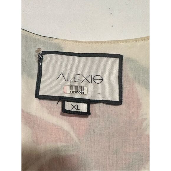 Alexis Idella Garden Cotton Floral High-Low Dress XL Tassel Tie - Picture 7 of 9